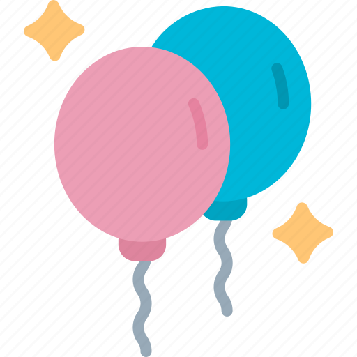 Balloons, party, new year, birthday, celebration, decoration, two balloons icon - Download on Iconfinder