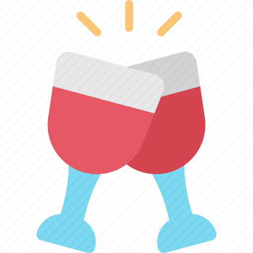Cheers, party, drinks, glasses, celebration, alcohol, toast icon - Download on Iconfinder