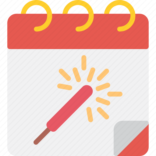 Firework, stick, event, date, party, new year, calendar icon - Download on Iconfinder