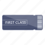 first, class, ticket 