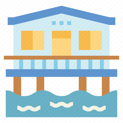 Architecture, beach, house, stilt icon - Download on Iconfinder