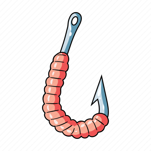 Accessories, equipment, fishing, hook, tackle, worm icon - Download on Iconfinder