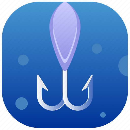Double, fishing, hook, spoon, water icon - Download on Iconfinder