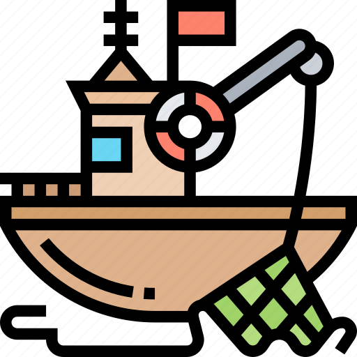 Boat, fishing, fisherman, vessel, ship icon - Download on Iconfinder