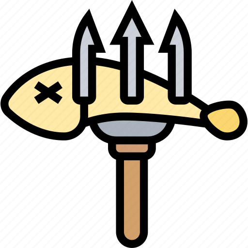 Trident, harpoon, spear, fishing, hunt icon - Download on Iconfinder