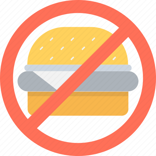 Burger, prohibition, restricted, unhealthy food, weight loss icon - Download on Iconfinder