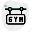 gym, banner, sign board, fitness 