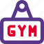 gym, sign board, banner, fitness 