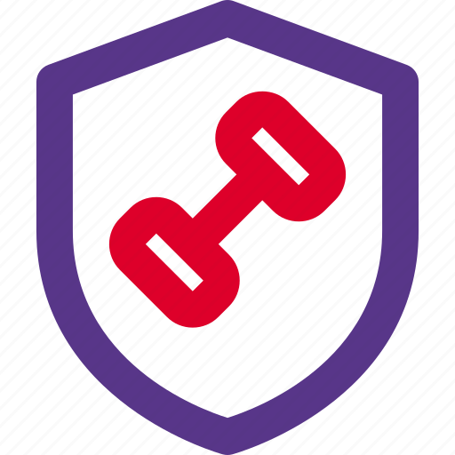 Shield, dumbbell, protect, fitness icon - Download on Iconfinder