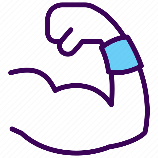 Biceps, body, fitness, flexing, gym, wristband icon - Download on Iconfinder