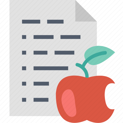 Diet, apple, food, fruit, healthy, list, menu icon - Download on Iconfinder