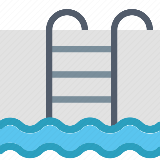 Pool, ladder, resort, swim, swimming, water, waves icon - Download on Iconfinder