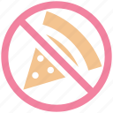 ban, ban fast food, forbidden pizza, no junk food, no pizza, prohibited pizza, restriction, unhealthy food