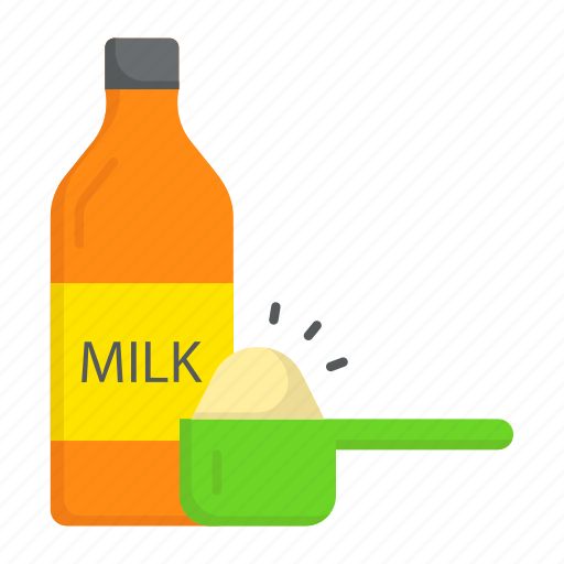 Milk, powder form, bottle, beverage, artificial milk, supplements icon - Download on Iconfinder