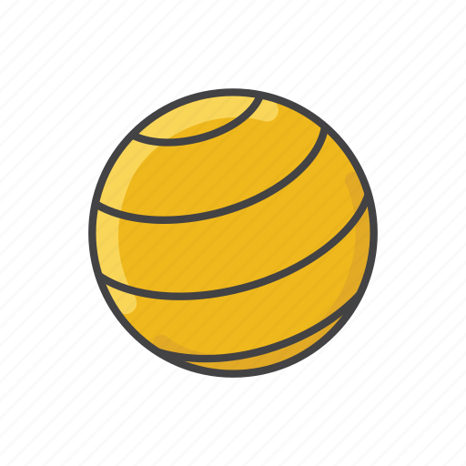 Ball, equipment, exercise, fitness, gym, gym ball, pilates icon - Download on Iconfinder