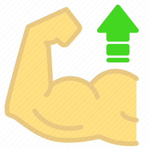 Arm, arrow, exercise, grow, heavy, muscle icon - Download on Iconfinder