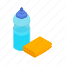 bottle, clean, cleaner, detergent, hygiene, isometric, sponge