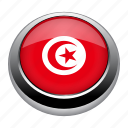 circle, country, flag, nation, tunisia