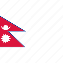 asia, flag, nepal, country