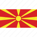 country, north, europe, macedonia, flag