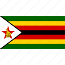 flag, africa, country, zimbabwe