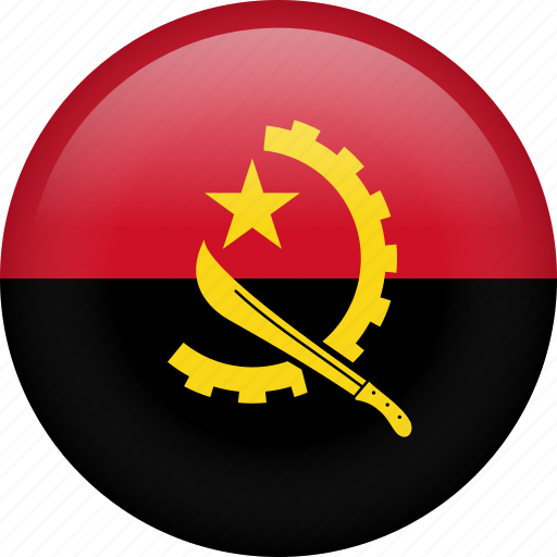 Angola, circle, country, flag, national, nation icon - Download on Iconfinder