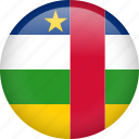central african republic, circle, country, flag, national, nation