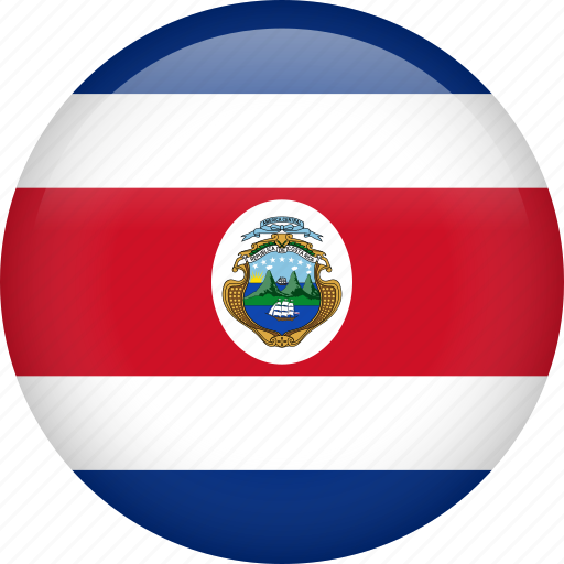 Circle, costa rica, country, flag, national, nation icon - Download on Iconfinder