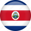 circle, costa rica, country, flag, national, nation 