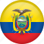 ecuador, circle, country, flag, national, nation 