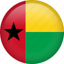 circle, country, flag, guinea-bissau, national, nation