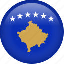kosovo, circle, country, flag, national