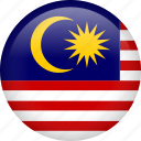 malaysia, circle, country, flag, national