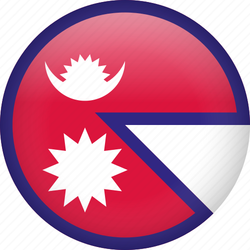 Nepal, circle, country, flag, national icon - Download on Iconfinder