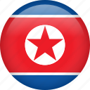circle, country, flag, national, north korea, nation