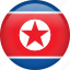 circle, country, flag, national, north korea, nation 