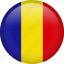 romania, circle, country, flag, national, nation 