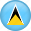 circle, country, flag, national, saint lucia, nation 