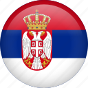serbia, circle, country, flag, national, nation