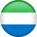 circle, country, flag, national, sierra leone, nation