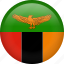 flag, zambia, circle, country, national, nation 