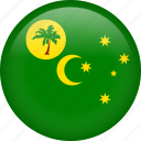 circle, cocos islands, country, flag, national, nation