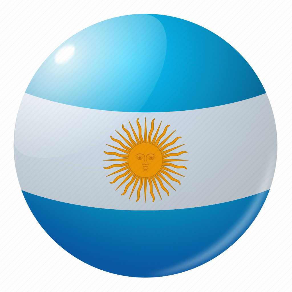 Argentine, circle, country, flag, flags, round, national icon