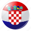 circle, country, croatia, flag, flags, round, national 