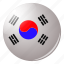 circle, country, flag, flags, korea, round, national 