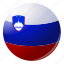 circle, country, flag, flags, round, slovenia, national 