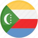 national flag of the union of the comoros, flag of the comoros, comoros, country, flag