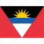 country, flag, nation, world, political, antigua, map 