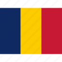 country, flag, nation, world, political, chad, map