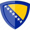 flag, bosnia and herzegovina, shield 
